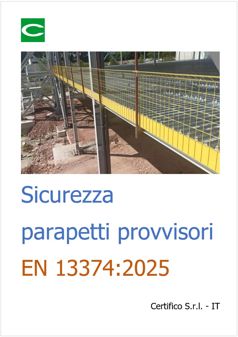 Sicurezza parapetti provvisori / EN 13374:2025 Sicurezza parapetti provvisori / EN 13374:2025